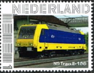 personalised stamp of The Netherlands with trains, trams, stations etc